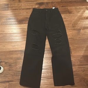 Never worn: SHEIN High Waist Ripped Wide Leg Jeans.